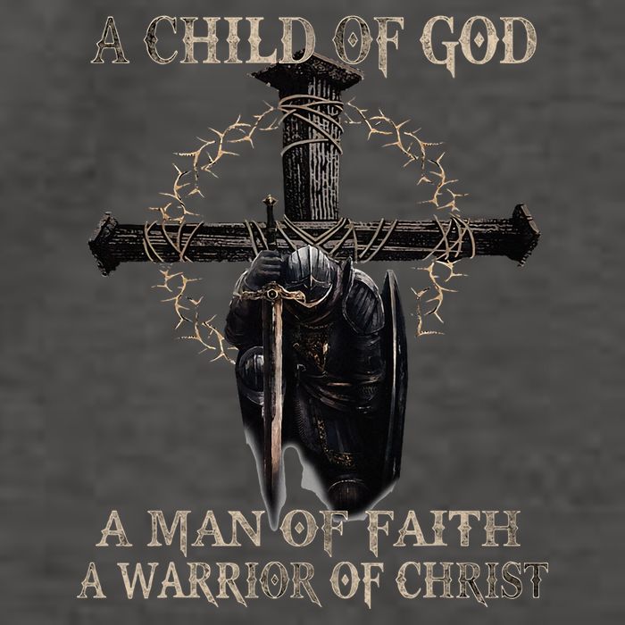A Son Of God A Man Of Faith A Warrior Of Christ Christian Vector Backpack