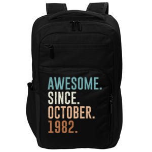 Awesome Since October 1982 40 Years Old Gifts 40th Birthday Impact Tech Backpack