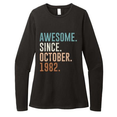 Awesome Since October 1982 40 Years Old Gifts 40th Birthday Womens CVC Long Sleeve Shirt