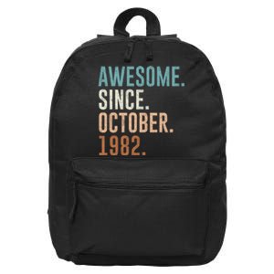 Awesome Since October 1982 40 Years Old Gifts 40th Birthday 16 in Basic Backpack