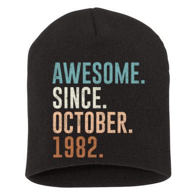 Awesome Since October 1982 40 Years Old Gifts 40th Birthday Short Acrylic Beanie