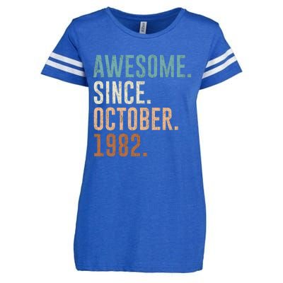 Awesome Since October 1982 40 Years Old Gifts 40th Birthday Enza Ladies Jersey Football T-Shirt