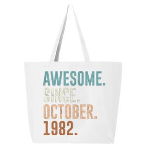 Awesome Since October 1982 40 Years Old Gifts 40th Birthday 25L Jumbo Tote