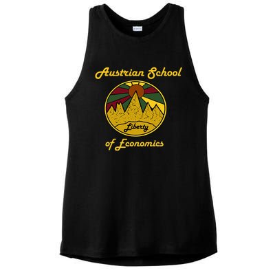 Austrian School Of Economics Capitalism And Liberty Ladies PosiCharge Tri-Blend Wicking Tank