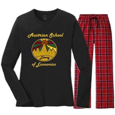 Austrian School Of Economics Capitalism And Liberty Women's Long Sleeve Flannel Pajama Set 