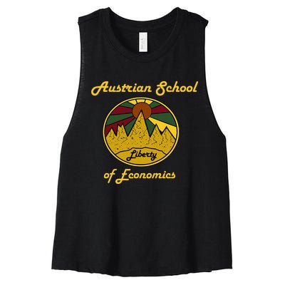 Austrian School Of Economics Capitalism And Liberty Women's Racerback Cropped Tank