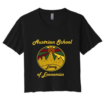 Austrian School Of Economics Capitalism And Liberty Crop Top