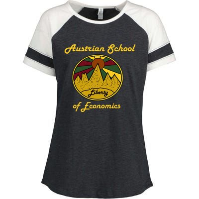 Austrian School Of Economics Capitalism And Liberty Enza Ladies Jersey Colorblock Tee