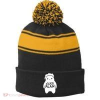 A Slice Of Alan Stripe Pom Pom Beanie