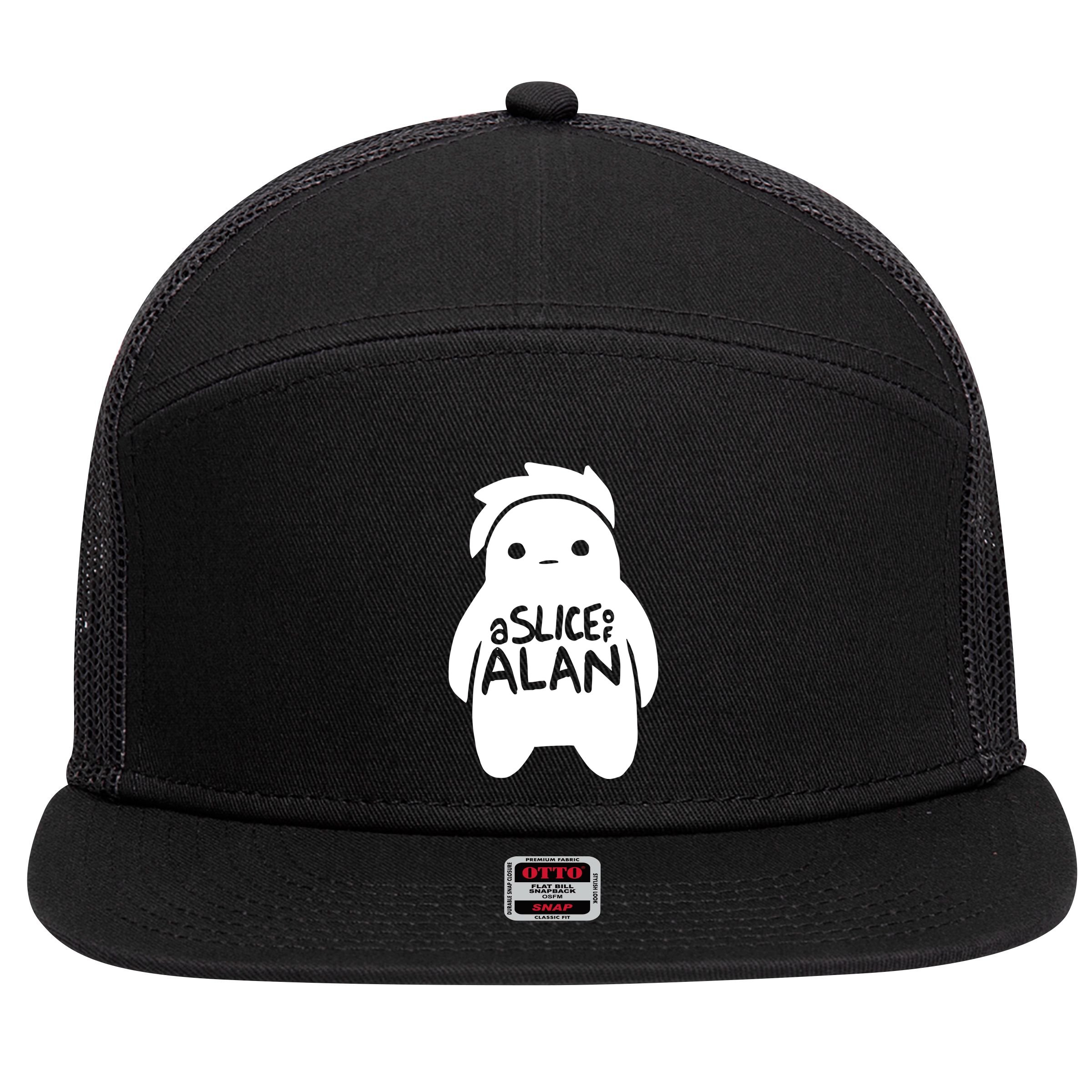A Slice Of Alan 7 Panel Mesh Trucker Snapback Hat