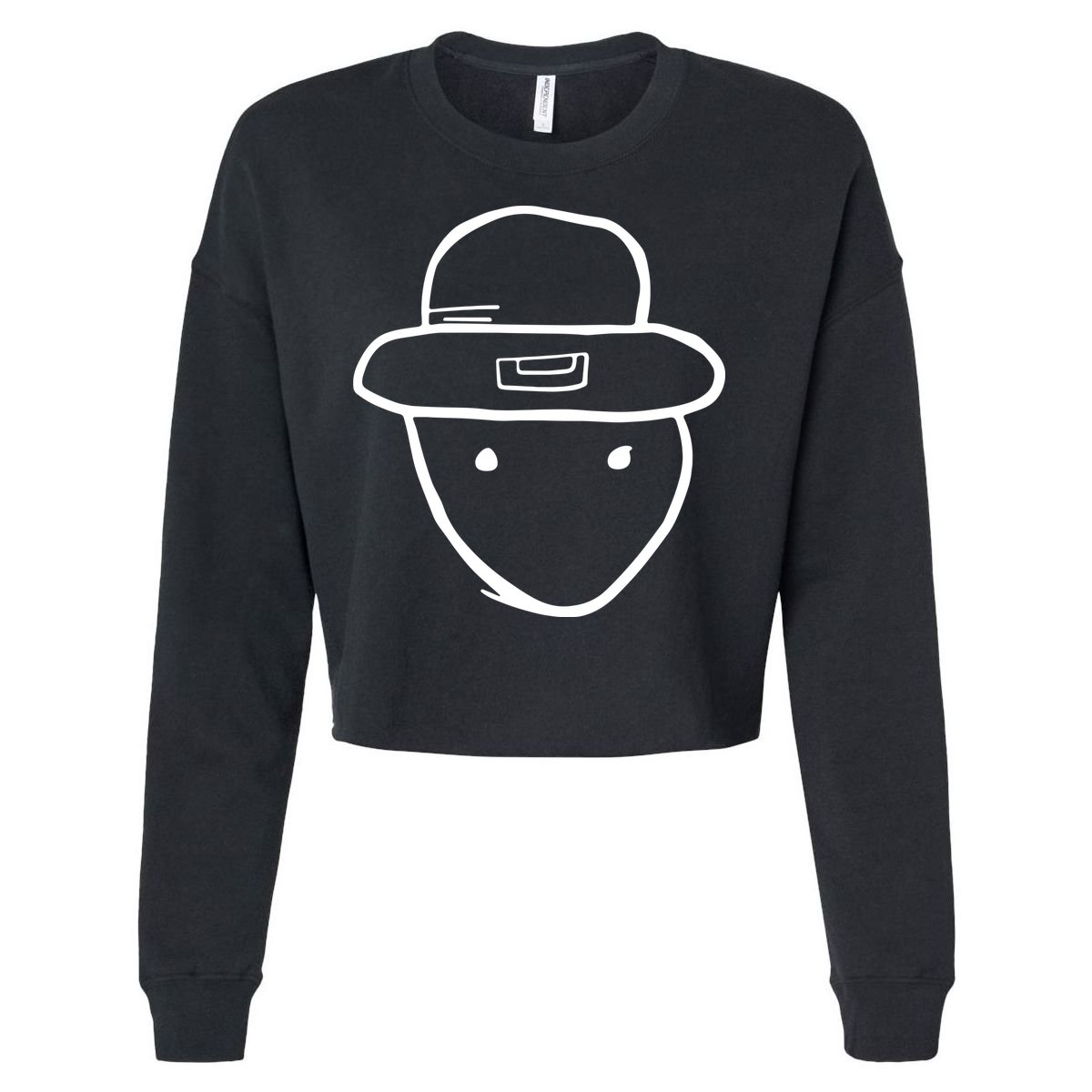 Amateur Sketch Of Mobile Alabama Leprechaun Stpatricks Day Cropped Pullover Crew