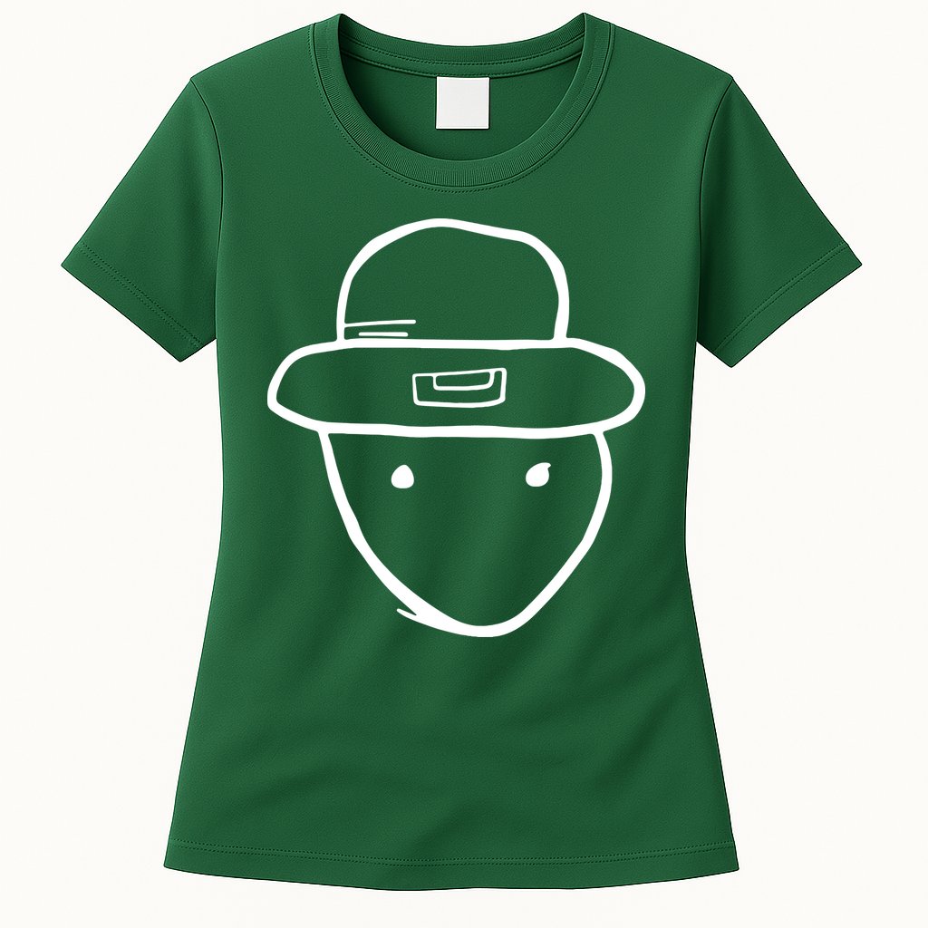 Amateur Sketch Of Mobile Alabama Leprechaun Stpatricks Day Womens T-Shirt