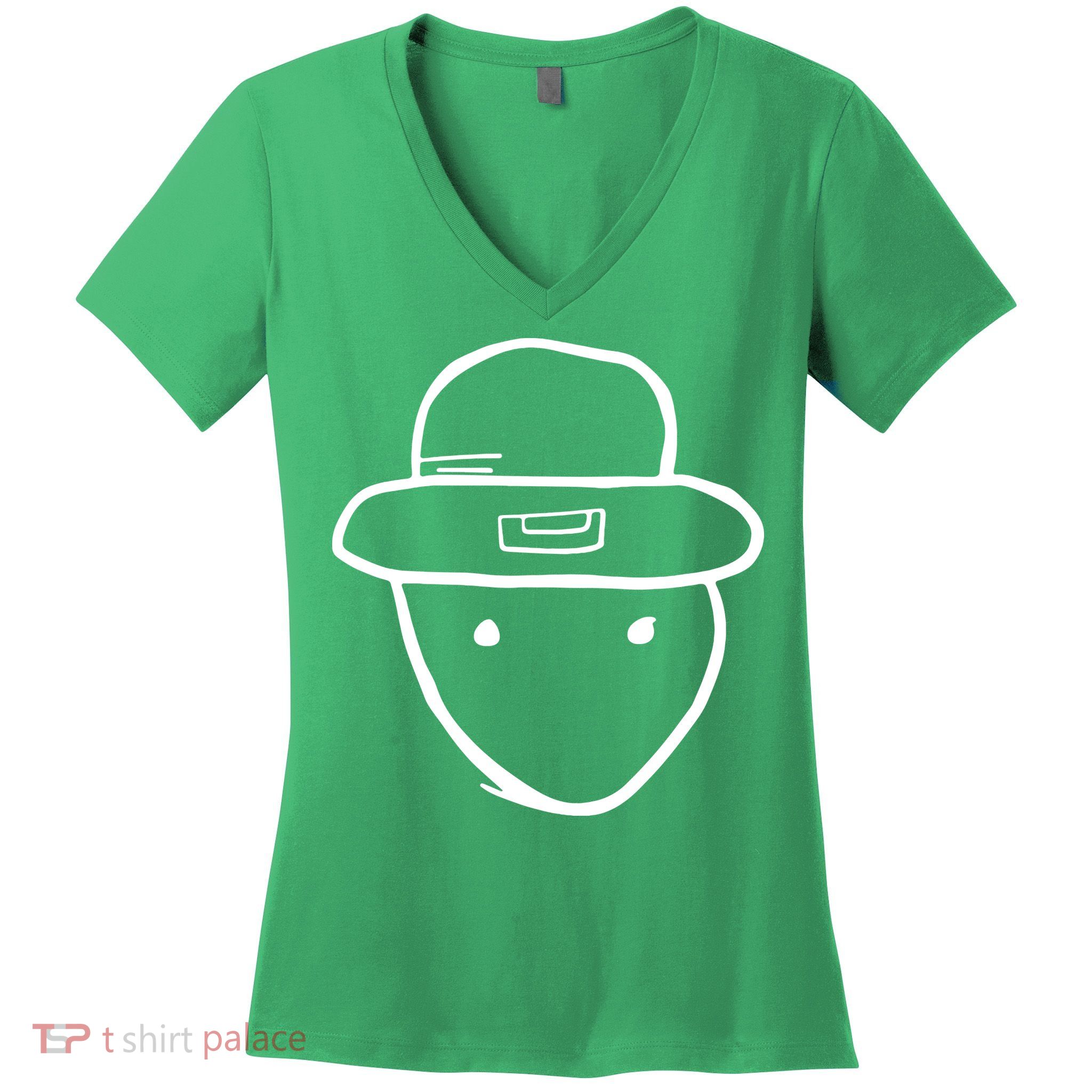 Amateur Sketch Of Mobile Alabama Leprechaun Stpatricks Day Women's V-Neck T-Shirt