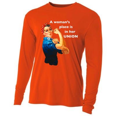 A S Place Is In Her Union Gift Cooling Performance Long Sleeve Crew