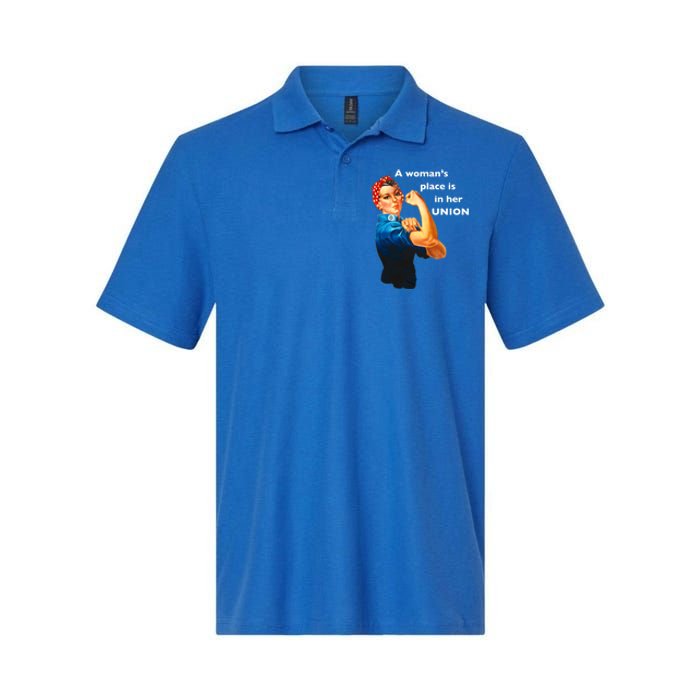 A S Place Is In Her Union Gift Softstyle Adult Sport Polo