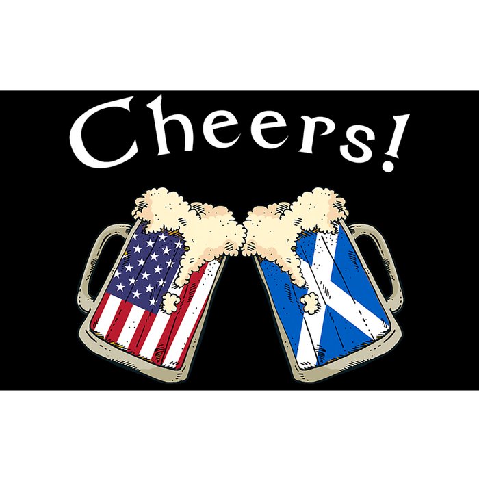 American Scottish Patriot US Flag Beer Drinks Scotland Grown Bumper Sticker