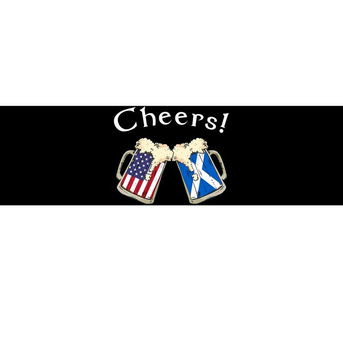 American Scottish Patriot US Flag Beer Drinks Scotland Grown Bumper Sticker