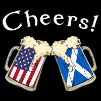 American Scottish Patriot US Flag Beer Drinks Scotland Grown 16 in Basic Backpack