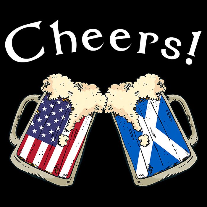 American Scottish Patriot US Flag Beer Drinks Scotland Grown 16 in Basic Backpack