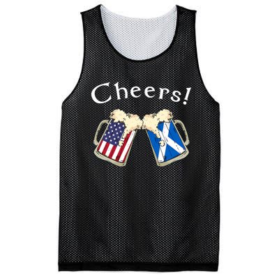 American Scottish Patriot US Flag Beer Drinks Scotland Grown Mesh Reversible Basketball Jersey Tank