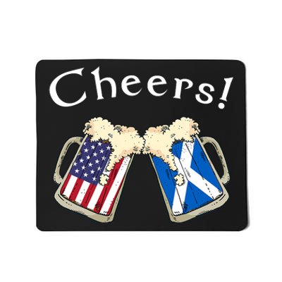 American Scottish Patriot US Flag Beer Drinks Scotland Grown Mousepad