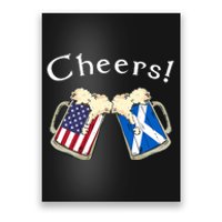 American Scottish Patriot US Flag Beer Drinks Scotland Grown Poster