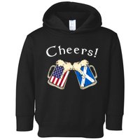 American Scottish Patriot US Flag Beer Drinks Scotland Grown Toddler Hoodie