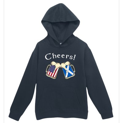 American Scottish Patriot US Flag Beer Drinks Scotland Grown Urban Pullover Hoodie