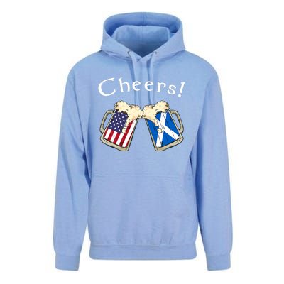 American Scottish Patriot US Flag Beer Drinks Scotland Grown Unisex Surf Hoodie