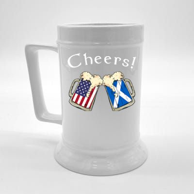 American Scottish Patriot US Flag Beer Drinks Scotland Grown Beer Stein