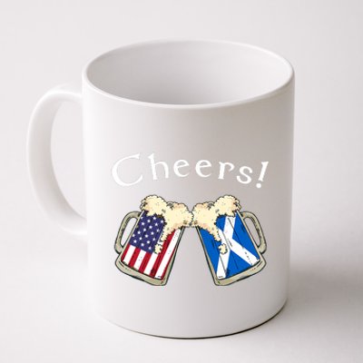 American Scottish Patriot US Flag Beer Drinks Scotland Grown Coffee Mug