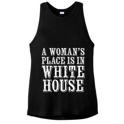 A S Place Is In The White House President Gift Ladies PosiCharge Tri-Blend Wicking Tank
