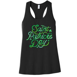 Awesome Saint Patrick's Day Irish Shamrock Women Women's Racerback Tank