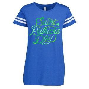 Awesome Saint Patrick's Day Irish Shamrock Women Enza Ladies Jersey Football T-Shirt