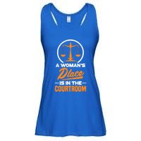 A 'S Place Is In The Courtroom Funny Lawyer Attorney Gift Ladies Essential Flowy Tank