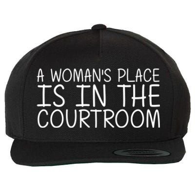 A 'S Place Is In The Courtroom Funny Lawyer Gift Idea Gift Wool Snapback Cap