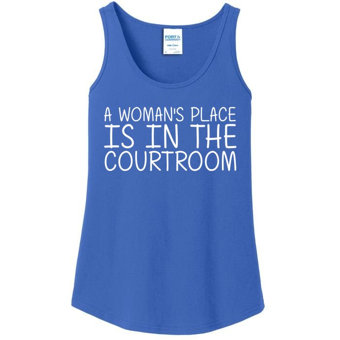 A 'S Place Is In The Courtroom Funny Lawyer Gift Idea Gift Ladies Essential Tank