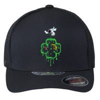 Astronaut St Patricks Day Irish Gifts Space Shamrock Gifts Flexfit Unipanel Trucker Cap