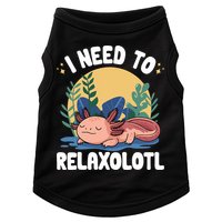 Axolotl Sleeping Pajamas I Need To Relaxalotl  Doggie Tank