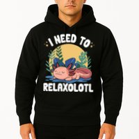 Axolotl Sleeping Pajamas I Need To Relaxalotl  Hoodie
