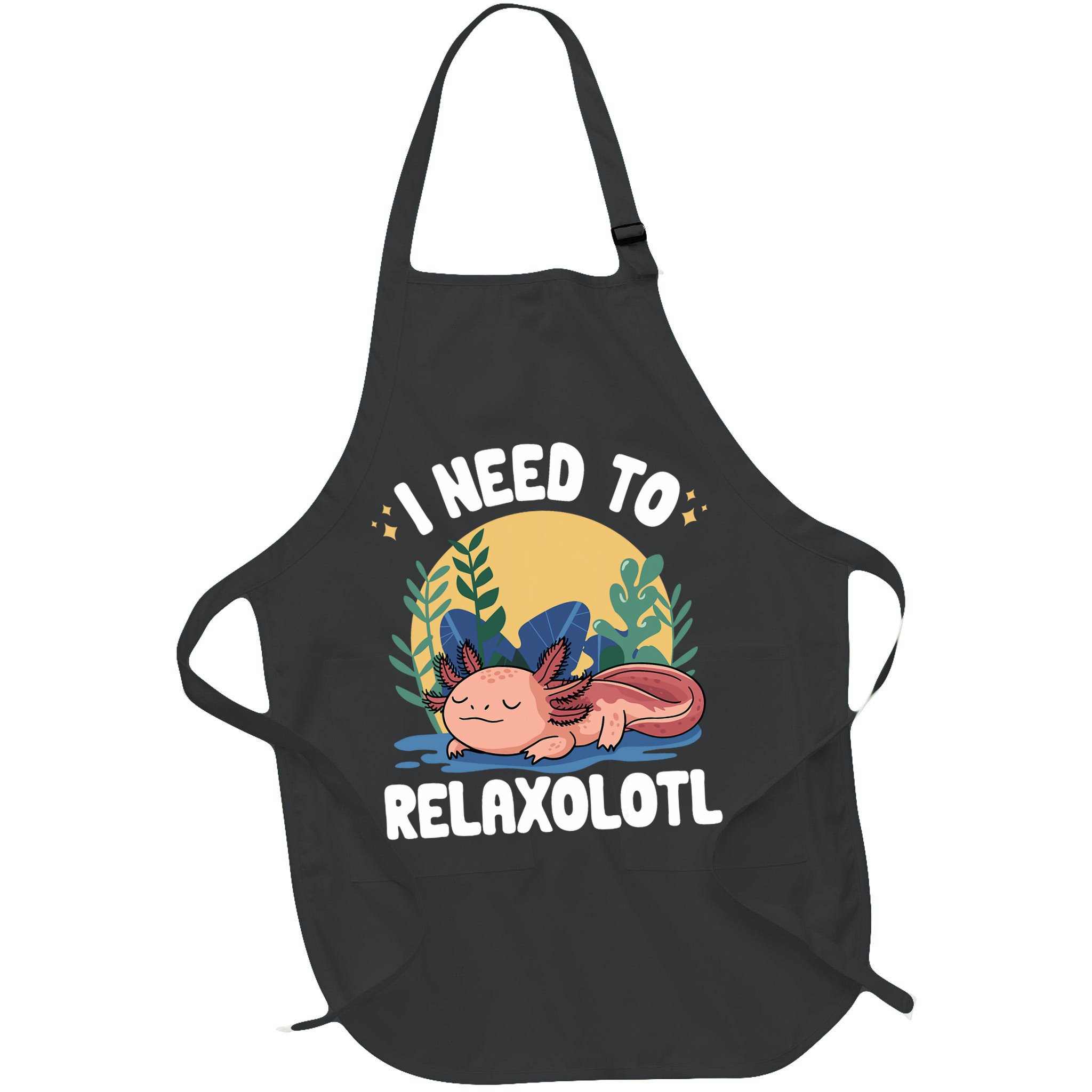 Axolotl Sleeping Pajamas I Need To Relaxalotl  Apron