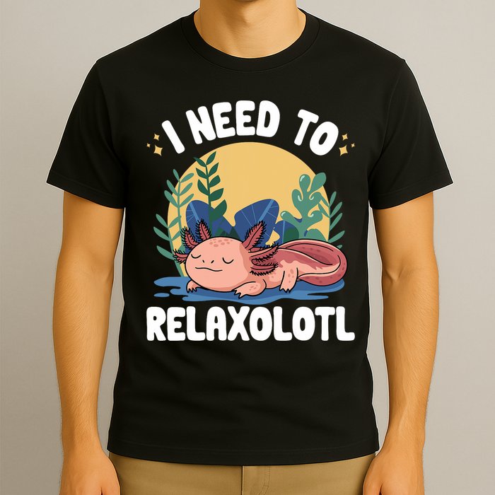 Axolotl Sleeping Pajamas I Need To Relaxalotl  T-Shirt