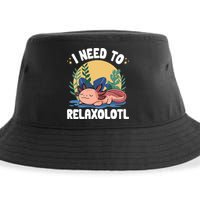 Axolotl Sleeping Pajamas I Need To Relaxalotl  Sustainable Bucket Hat