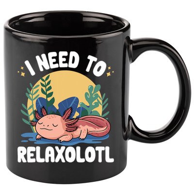 Axolotl Sleeping Pajamas I Need To Relaxalotl  11oz C Handle Ceramic Mug