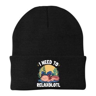 Axolotl Sleeping Pajamas I Need To Relaxalotl  Beanie