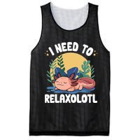 Axolotl Sleeping Pajamas I Need To Relaxalotl  Mesh Reversible Basketball Jersey Tank