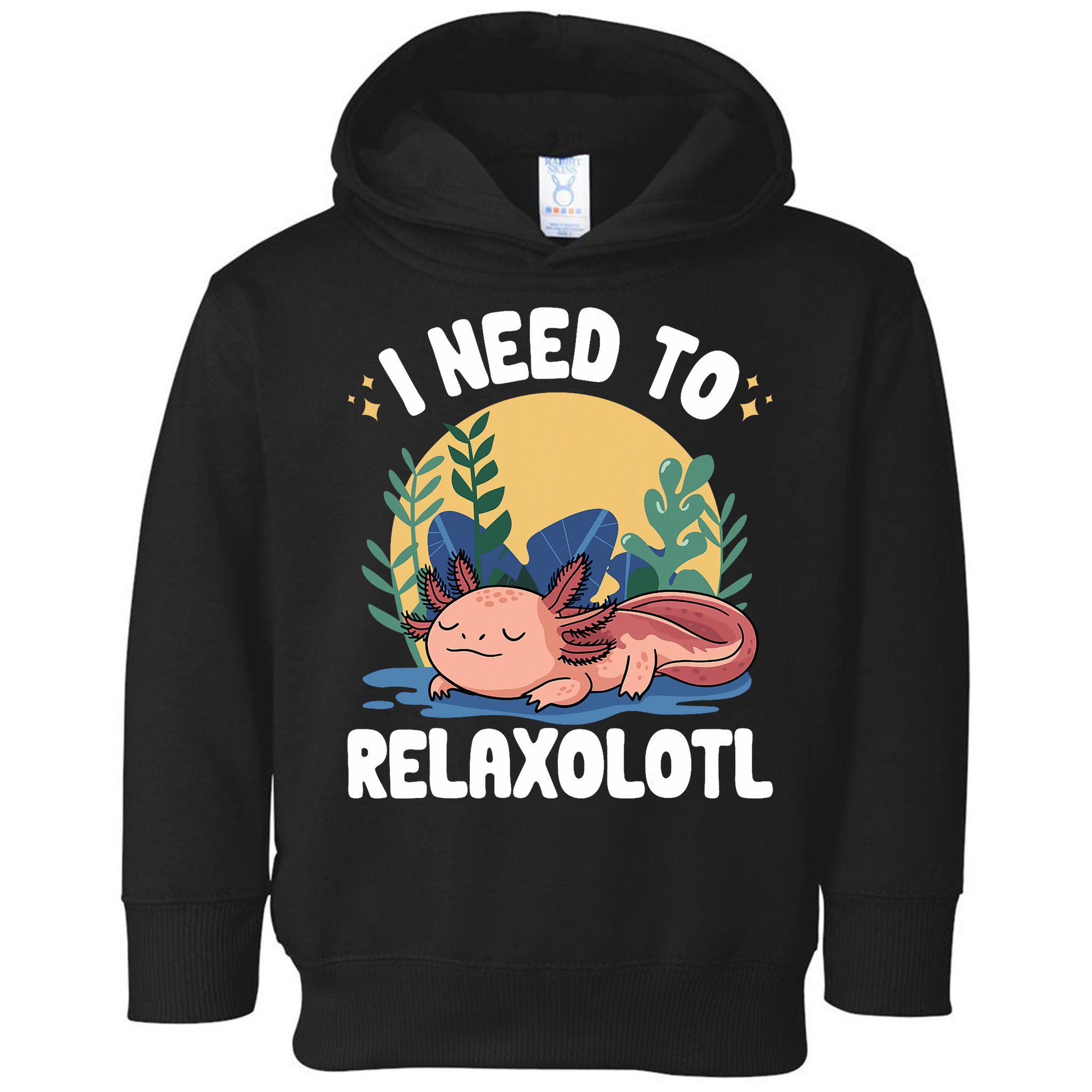Axolotl Sleeping Pajamas I Need To Relaxalotl  Toddler Hoodie