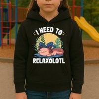 Axolotl Sleeping Pajamas I Need To Relaxalotl  Kids Hoodie
