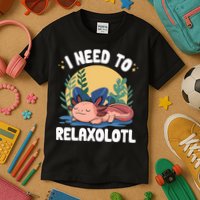 Axolotl Sleeping Pajamas I Need To Relaxalotl  Kids T-Shirt