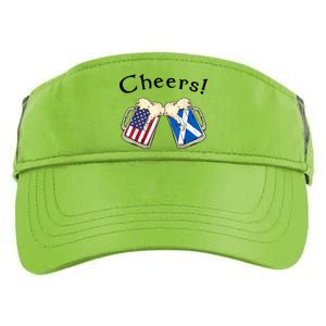 American Scottish Patriot US Flag Beer Drinks Scotland Grown Adult Drive Performance Visor